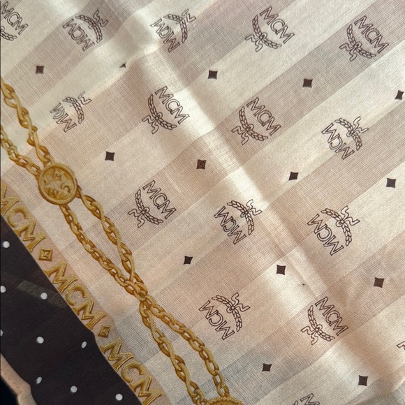 MCM Brown and Cream Scarf - Picture 2 of 4